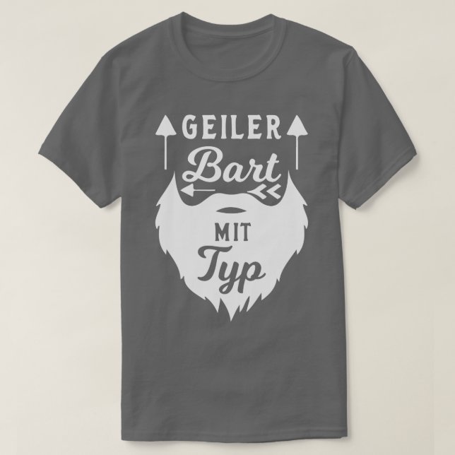Mens Bearded Men with Full Beard Statement Saying  T-Shirt (Design Front)