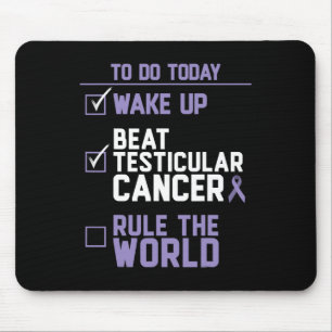 Mens Beat Testicular Cancer Rule the World Mouse Pad