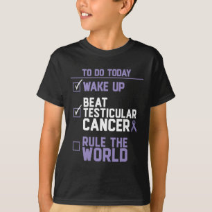Mens Beat Testicular Cancer Rule the World T-Shirt