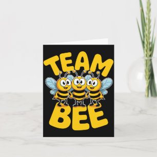 Mens Bee Team Cute Cartoon Apiarist Beehive Busy Card