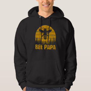 Mens Bee Vintage Beekeeper Keeping Bee Papa Father Hoodie