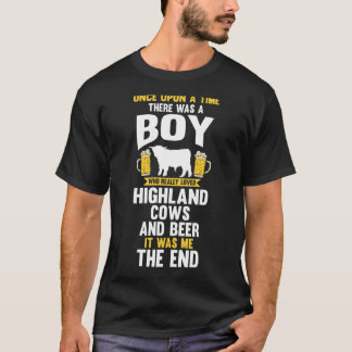 Mens Beer And Highland Cows T-Shirt