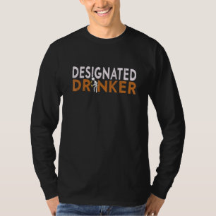 Mens Beer Designated Drinker Drinking Beer T-Shirt