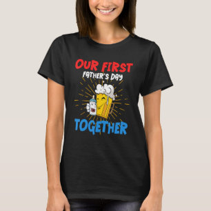 Mens Beer Feeding Bottle First Father s Day T-Shirt