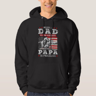 Mens Being Dad Is An Honour Being Papa Is Priceles Hoodie