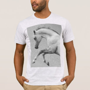 Mens Bella Canvas Short Sleeve Curvet Horse Ash T-Shirt