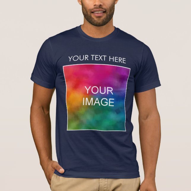 Men's Bella Canvas T-Shirt Add Image Logo Text (Front)