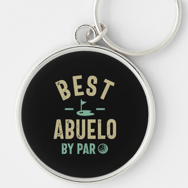 Mens Best Abuelo By Par Grandfather Keychain (Front)
