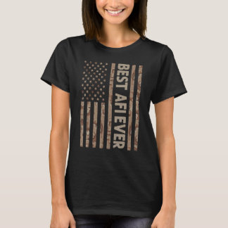 Mens Best Afi Ever Us American Flag Grandpa Fathe T-Shirt