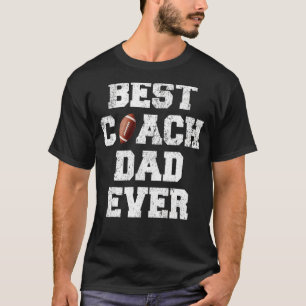 Mens Best American Football Coach Dad Ever  Father T-Shirt