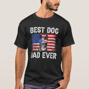 Mens Best Australian Cattle Dad Ever American Flag T-Shirt
