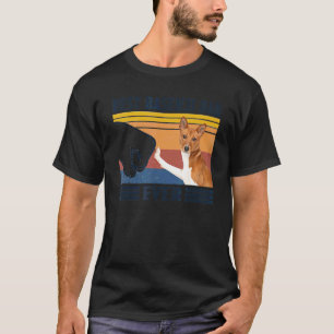 Mens Best Basenji Dad Ever  Dog  Father's Day T-Shirt