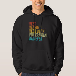 Mens Best Bearded Beer Lovin Pomeranian Dad Pet  D Hoodie