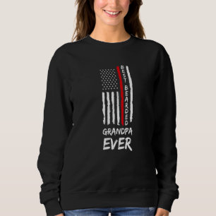 Mens Best Bearded Grandpa Ever Firefighter Officer Sweatshirt