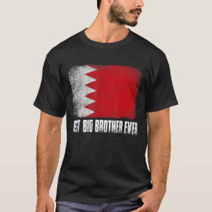 Mens Best Big Brother Ever Bahrain Flag Patriotic T-Shirt