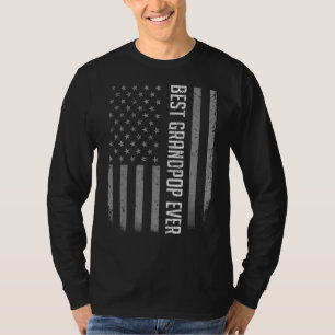 Mens Best Bonus Dad Ever American Flag For Fathe T-Shirt