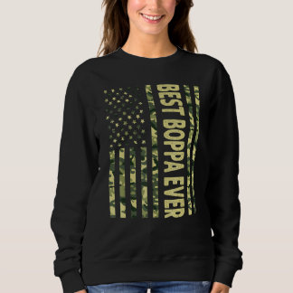 Mens Best Boppa Ever Us American Flag Grandpa Fat Sweatshirt