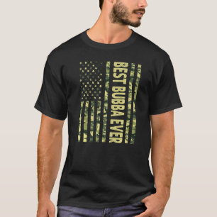 Mens Best Bubba Ever Us American Flag Grandpa Fat T-Shirt