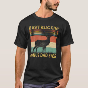 Mens Best Buckin' Bonus Dad Ever Vintage For Mens T-Shirt