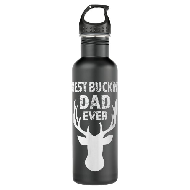 Mens Best Buckin' Dad Ever funny Deer Buck Men's H 710 Ml Water Bottle (Front)