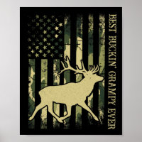 Mens Best Buckin' Grampy Ever Camo American Flag D