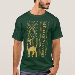 Mens Best Buckin' PAPPY Ever Deer Hunting Bucking  T-Shirt