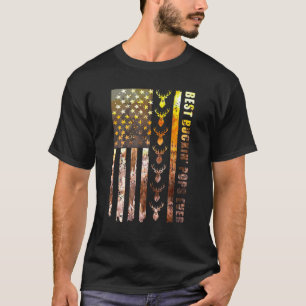 Mens Best Buckin Pops Ever Deer Hunting Bucking T-Shirt