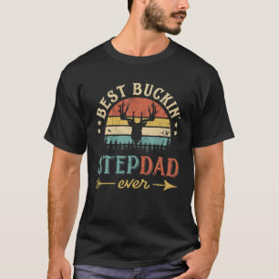 Mens Best Buckin' Stepdad Ever Vintage For Mens Fu T-Shirt