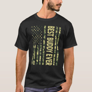 Mens Best Buddy Ever Us American Flag  Grandpa Fat T-Shirt