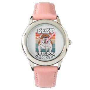 Mens Best Bulldog Dad ever Dog Puppy Lover Watch