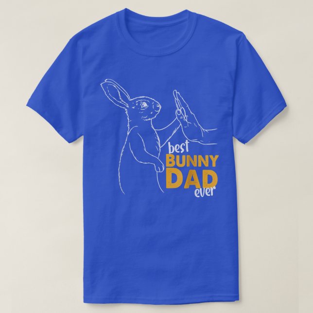 Mens Best Bunny Dad Ever Rabbit Daddy Bunny Father T-Shirt (Design Front)