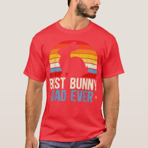Mens Best Bunny Dad Ever Rabbit Lover Fathers Day  T-Shirt