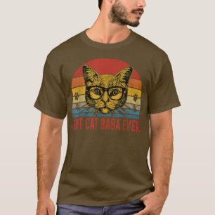 Mens Best Cat Baba Ever Vintage Cat Lovers Funny F T-Shirt