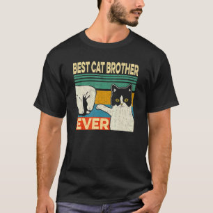 Mens Best Cat Brother Ever   Cat Dad Fathers Day T-Shirt