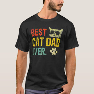 Mens Best Cat Dad Ever Fist Bump  Cat Daddy T-Shirt