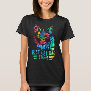 Mens Best Cat Dad Ever Tie Dye Cat Daddy Fatheru20 T-Shirt