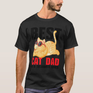 Mens Best Cat Dad With Tolerance Issues Cat Family T-Shirt