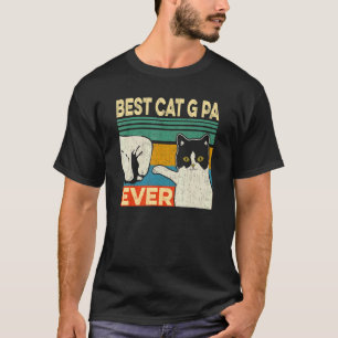 Mens Best Cat G Pa Ever Cat Dad Fathers Day T-Shirt