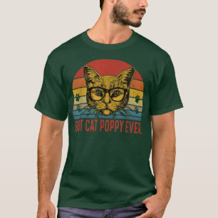 Mens Best Cat Poppy Ever Vintage Cat Lovers Funny T-Shirt