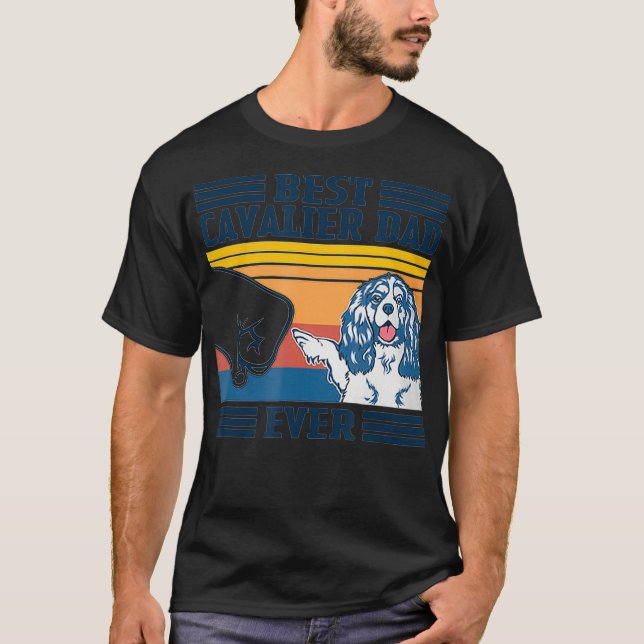 Mens Best Cavalier King Charles Spaniel Dad Ever F T-Shirt (Front)