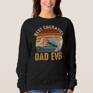Mens Best Cockatiel Dad Ever Heart Parrot  Bird Fa Sweatshirt