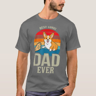 Mens Best Corgi Dad Ever Daddy Dog Lover Owner  T-Shirt