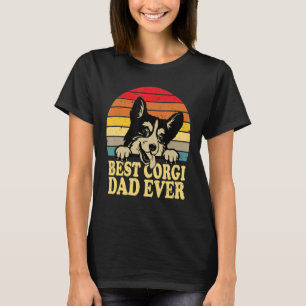 Mens Best Corgi Dad Ever Vintage Daddy Dog Owner T-Shirt