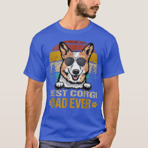 Mens Best Corgi Dad Ever Vintage Dog Lover T-Shirt