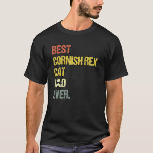 Mens Best Cornish Rex Cat Dad   T-Shirt
