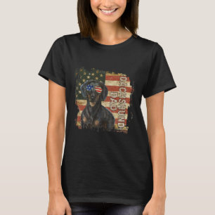 Mens Best Dachshund Dad Ever American Flag Th Of J T-Shirt