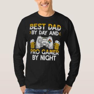 Mens Best Dad By Day And Pro Gamer By Night Father T-Shirt