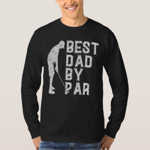 Mens Best Dad By Par Father's Day Golf Vintage T-Shirt
