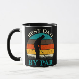 Mens Best Dad By Par Funny Golf Gift For Men Mug