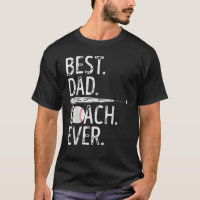 Mens Best Dad Coach Ever Baseball Patriotic For Fa